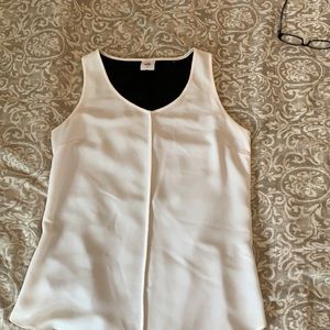 Tank with inset of cute mesh in back